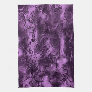 Nervous Energy Grungy Abstrakt Art Amethyst Orchid Geschirrtuch