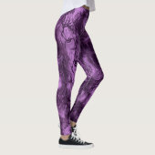 Nervous Energy Grungy Abstrakt Art Amethyst Orchid Leggings (Rechts)