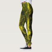 Nervous Energy Grungy Abstrakt Black and Yellow Leggings (Links)