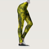 Nervous Energy Grungy Abstrakt Black and Yellow Leggings (Rechts)