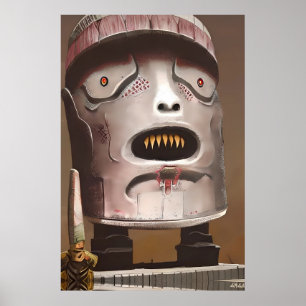 Nervous Idol Ken Gage Tiki Art Poster