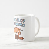 Nervous Red Panda Socially Awkward Funny Kaffeetasse (VorderseiteRechts)
