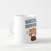 Nervous Red Panda Socially Awkward Funny Kaffeetasse (Vorderseite Links)