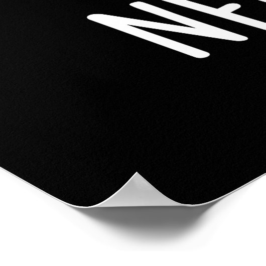 Nervous Rex Funny Dinosaur TRex Pun Dark BG Poster (Ecke)