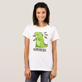 Nervous Rex Funny Dinosaur TRex Pun T-Shirt (Vorne ganz)