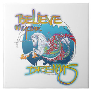 Nerz-Nest 2017 Hippicorn 6" Fliesen-Wörter Fliese