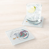 Nerz-Nest Hippicorn GlasUntersetzer 2017 3 (Schrägansicht)