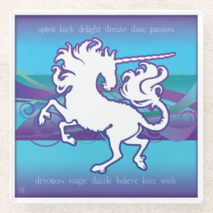Nerz-NestInspirational Unicorn-Glas-Untersetzer Glasuntersetzer