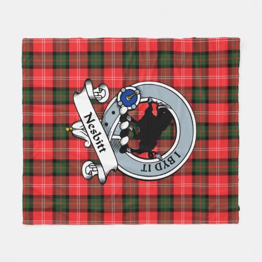 Nesbitt Clan Abzeichen Tartan Kariert Fleecedecke (Vorderseite (Horizontal))