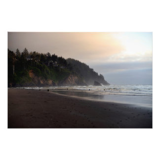 Neskowin Beach, Oregon, Ghost Forest Sunset Fotodruck