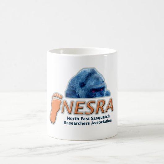 NESRA klassische weiße Keramik-Tasse - Logo u. Kaffeetasse (Mittel)