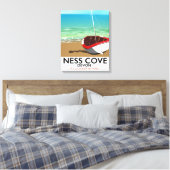 Ness Cover Devon Vintages Bahnreisepaket Leinwanddruck (Insitu (Schlafzimmer))