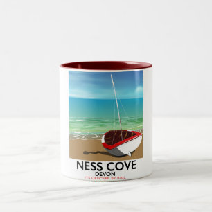 Ness Cover Devon Vintages Bahnreisepaket Zweifarbige Tasse