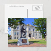 Ness Landkreis, Kansas, Courthouse Postkarte (Vorne/Hinten)