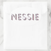 Nessie-Aufkleber Ovaler Aufkleber (Tasche)