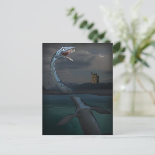 Nessie (Cryptid) Postkarte (Stehend Vorderseite)