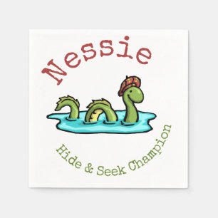 Nessie, das Loch Ness Monster Serviette