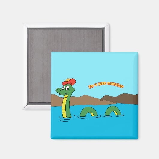 Nessie (Loch Ness Monster) Magnet (Vorderseite/Rückseite)