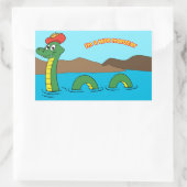 Nessie (Loch Ness Monster) Rechteckiger Aufkleber (Tasche)