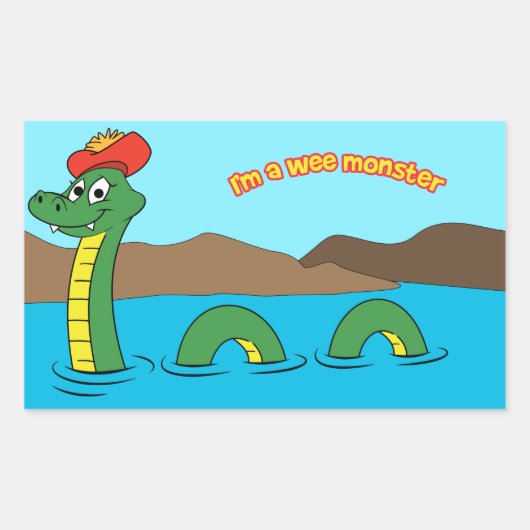 Nessie (Loch Ness Monster) Rechteckiger Aufkleber (Vorderseite)