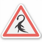 Nessie Loch Ness Plesiosaurus Road Sign Aufkleber (Vorderseite)