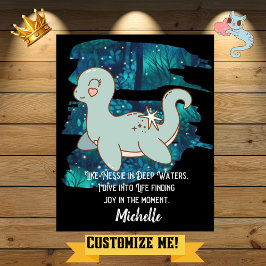 Nessie Motivierend Cryptid Poster