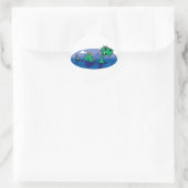 Nessie Runder Aufkleber (Tasche)