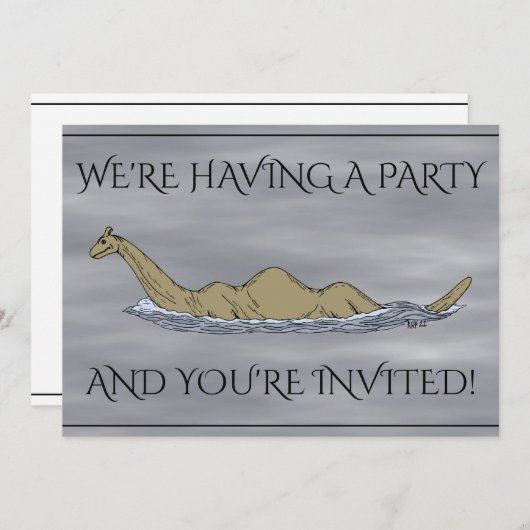 Nessie the Loch Ness Monster Einladung (Vorne/Hinten)