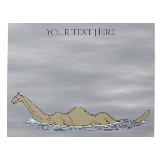 Nessie the Loch Ness Monster Notizblock (Vorderseite)