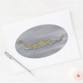 Nessie the Loch Ness Monster Ovaler Aufkleber (Umschlag)