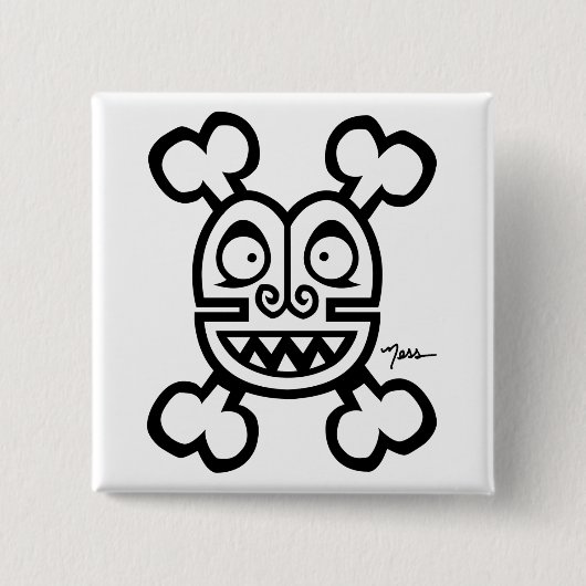 NESSschädel-U. -KNOCHEN-LOGO Button (Vorderseite)