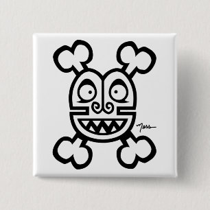 NESSschädel-U. -KNOCHEN-LOGO Button