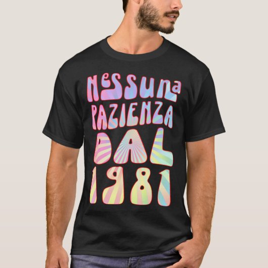 Nessuna Pazienza Dal 1981 42 Ani Compleanno Retrò T-Shirt (Vorderseite)