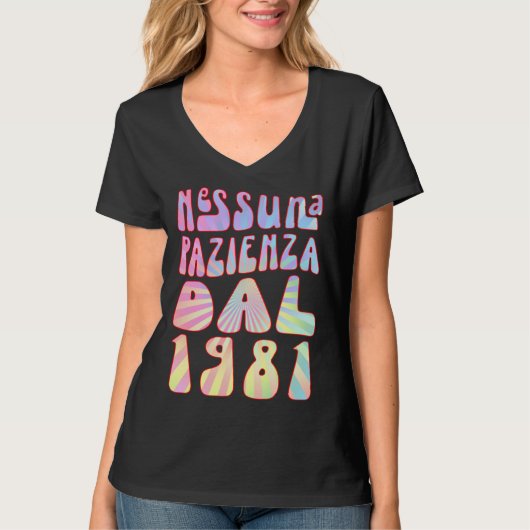 Nessuna Pazienza Dal 1981 42 Ani Compleanno Retrò T-Shirt (Vorderseite)
