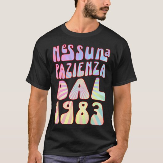 Nessuna Pazienza Dal 1983 Ani 40 Compleanno Retrò T-Shirt (Vorderseite)