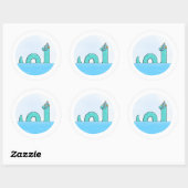 Nessy Runder Aufkleber (Blatt)