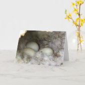 Nest der Enteneier Karte (Gelbe Blume)