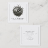 Nest der Innenarchitektur von Twigs Quadratische Visitenkarte (Vorne/Hinten)