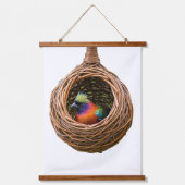 Nest eines Weaverbird Wandteppich Mit Holzrahmen (Vorderseite)