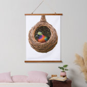 Nest eines Weaverbird Wandteppich Mit Holzrahmen (Schlafzimmer)