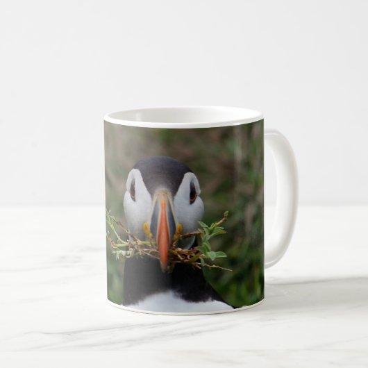Nest-Erbauer-Papageientaucher Kaffeetasse (VorderseiteRechts)