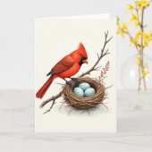 Nest Illustration Muttertagskarte Karte (Gelbe Blume)