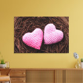 Nest mit Herz Leinwanddruck (Insitu (Wohnzimmer))