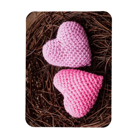 Nest mit Herz Magnet (Vertikal)