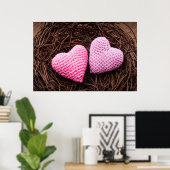 Nest mit Herz Poster (Heimbüro)