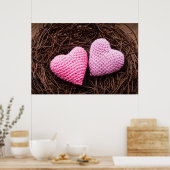 Nest mit Herz Poster (Küche)