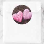 Nest mit Herz Runder Aufkleber (Tasche)