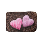 Nest mit Herzen Badematte (Vorderseite)