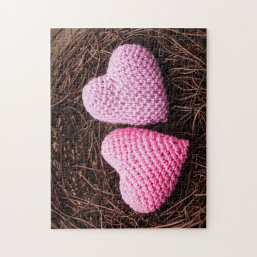 Nest mit Herzen Puzzle (Vertikal)