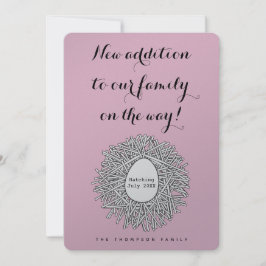 Nest Monogram Baby Girl Pregnancy Ankündigung